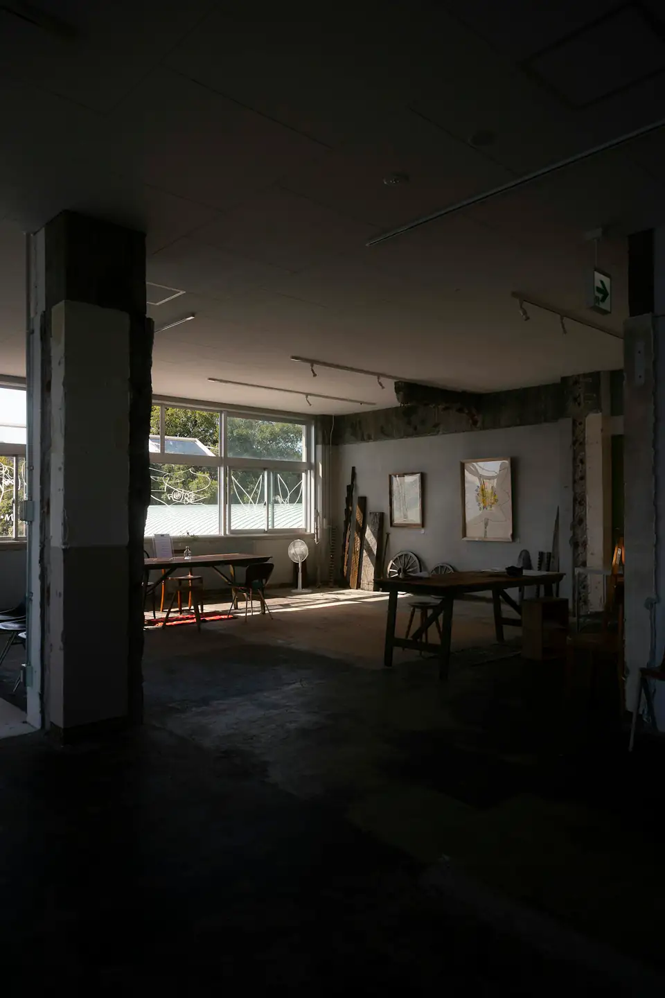 Sunlit creative studio interior, design inspiration for garden studios in Newcastle Sunlit garden studio interior set up for painting, a creative space idea for Newcastle homes